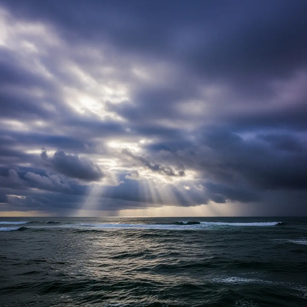 Storm clouds over the ocean ahead of South Florida hurricane season
